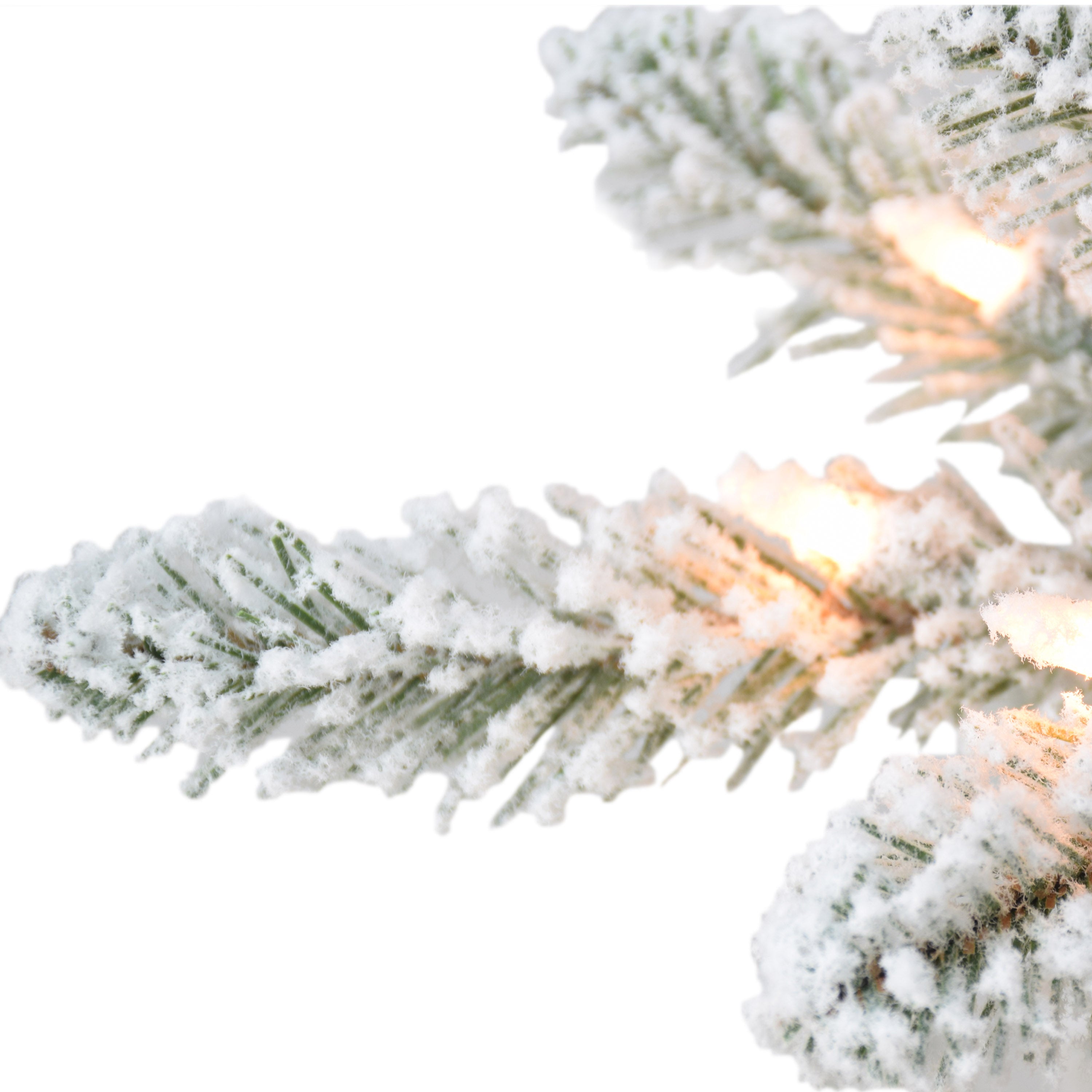 7.5ft Pre-lit Flocked Royal Majestic Fraser Fir Christmas Tree